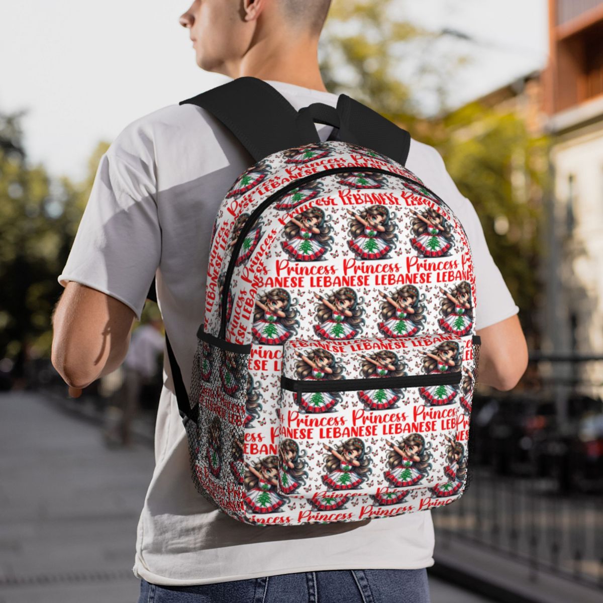 Women Bags Lebanon - Sac à dos avec drapeau libanais,