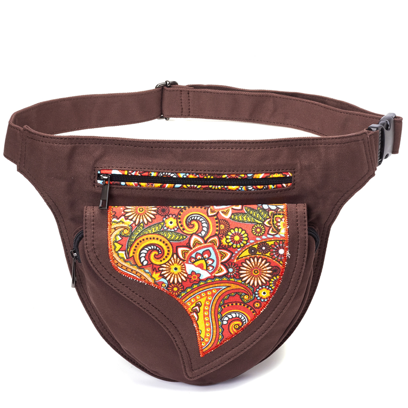 Women'S Bum Bags - Annmouler-Sac banane en toile pour femme,