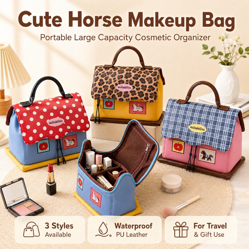 Women Vanity Bags - Trousse de maquillage mignonne en forme