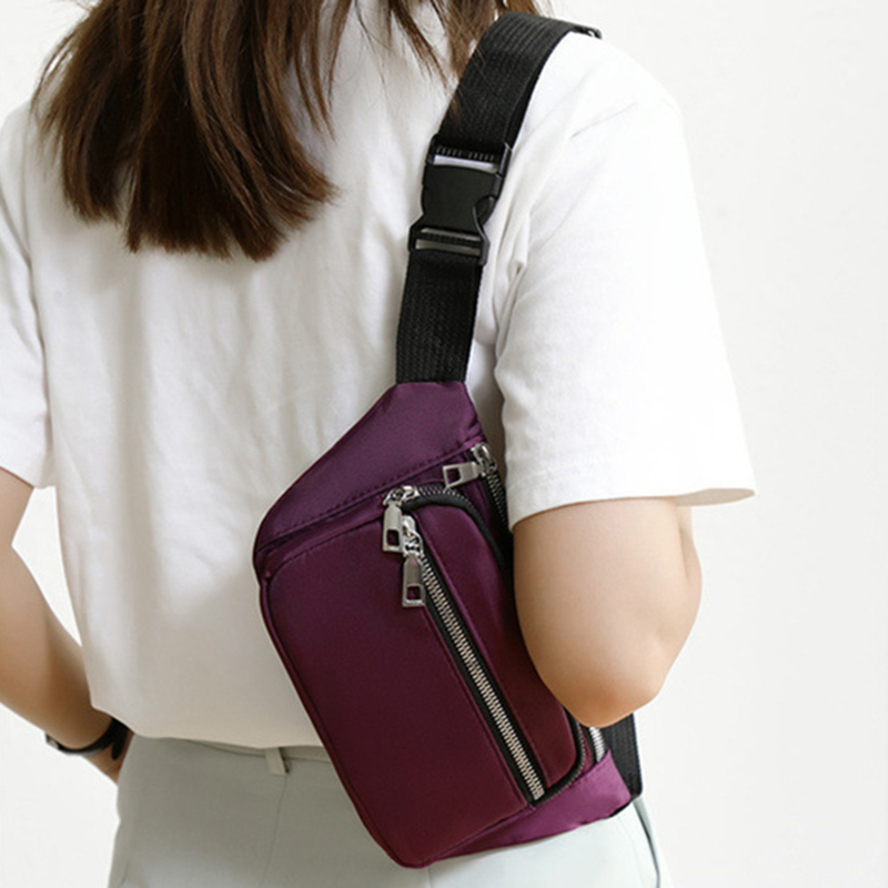 Women'S Bum Bags - Oxford tissu taille sac fermeture éclair