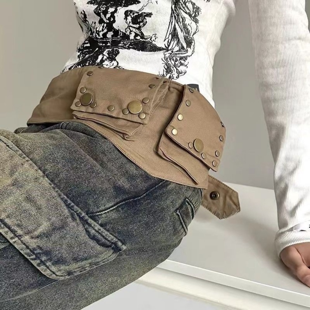 Women'S Bum Bags - Sac banane en alliage style grunge,