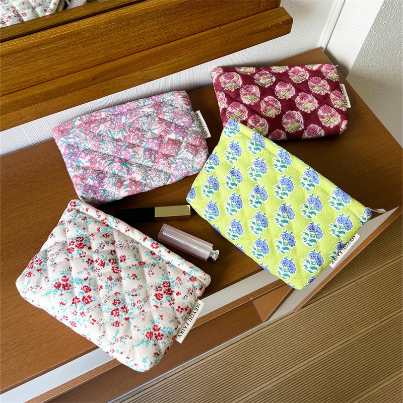 Women Vanity Bags - 2025 Vintage Floral vanité étui doux