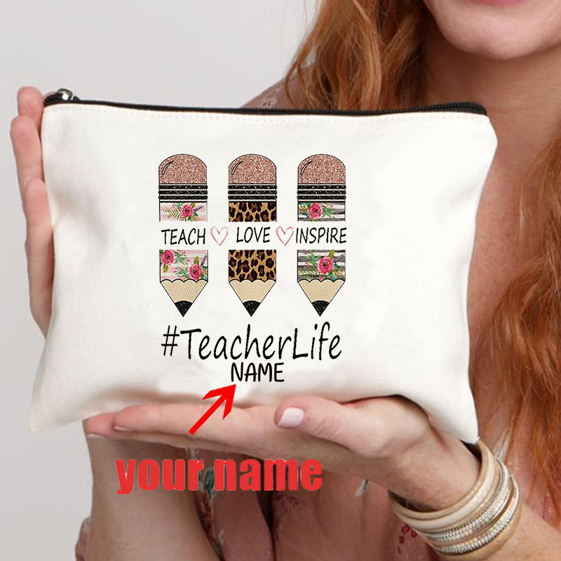 Women Bags Name - Personnalisé enseigner la paix amour inspirer