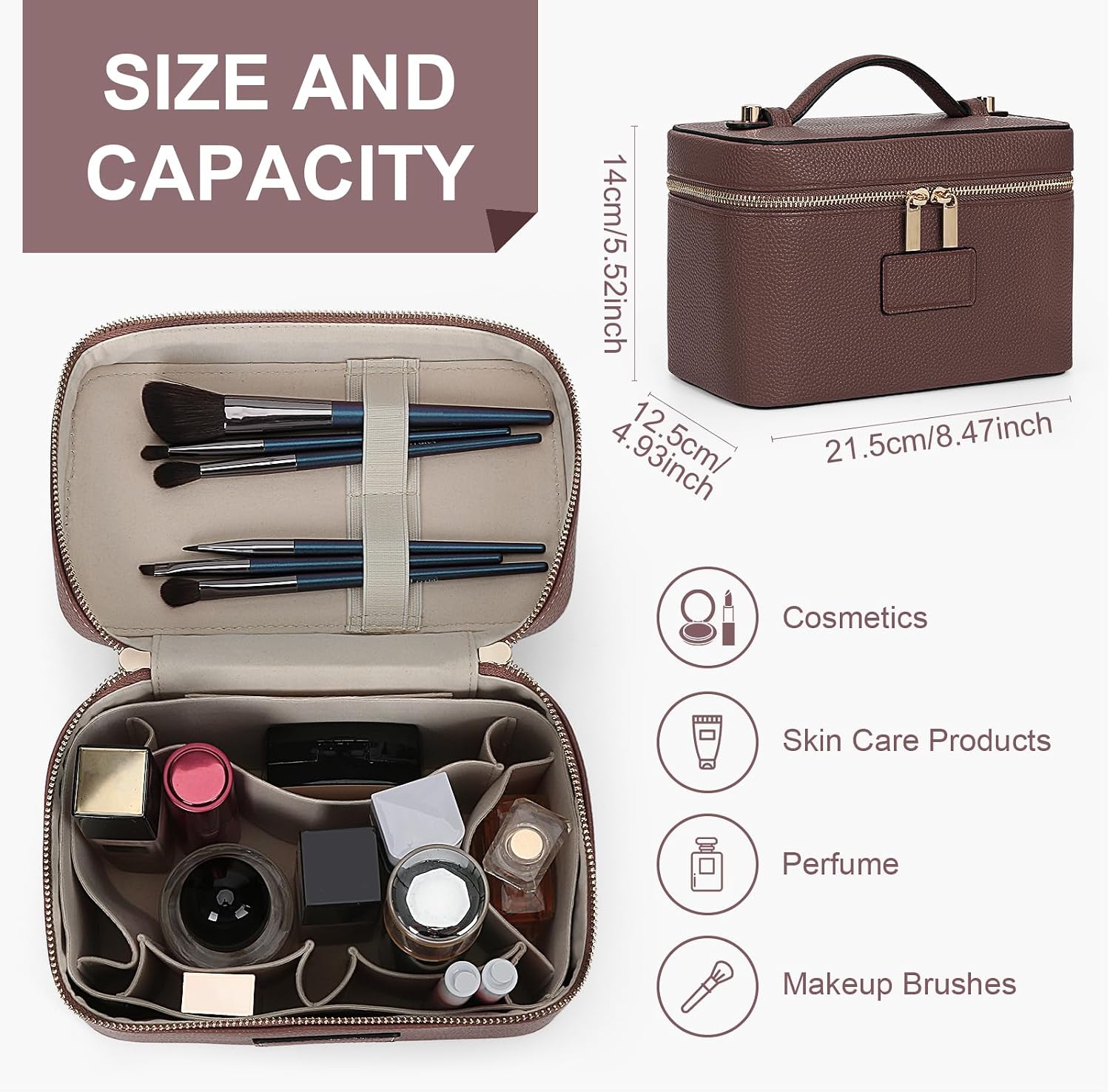 Trousse de Maquillage en Cuir  - Women Vanity Bags avis et prix