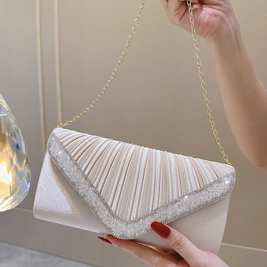 Mode Satin plissé pochette sac - Flap Bag Envelope avis et prix