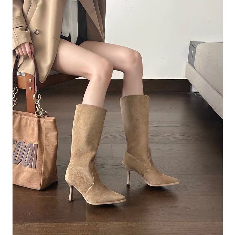 Bottes modernes mi-mollet en d - Women Bags For Sale avis et prix