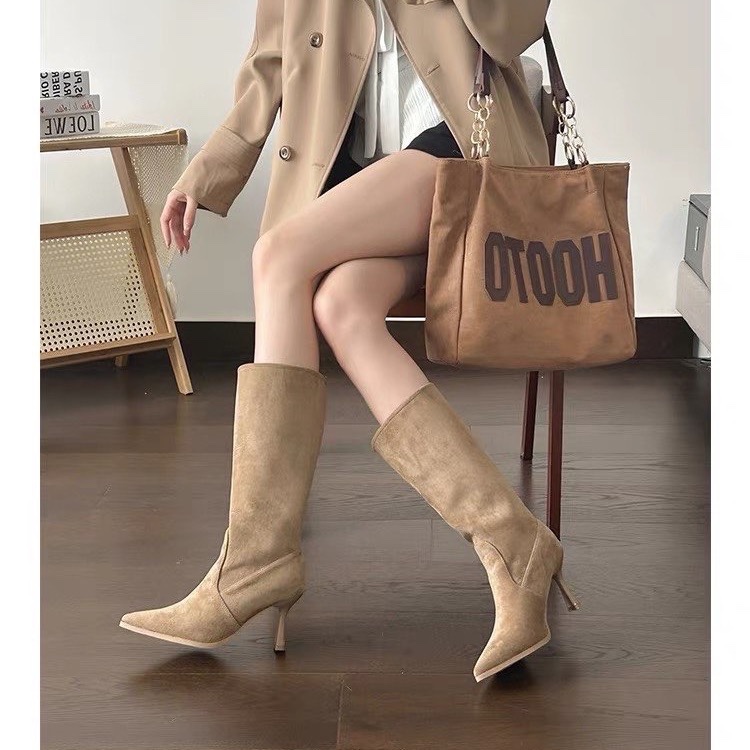 Bottes modernes mi-mollet en d - Women Bags For Sale avis et prix
