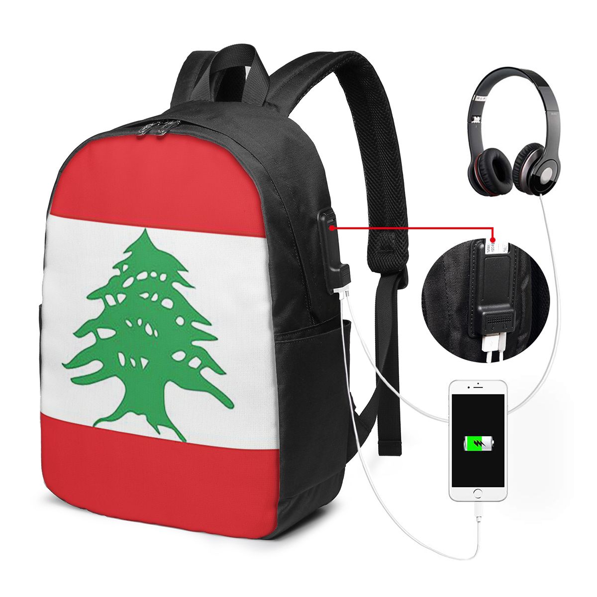 Sac à dos avec drapeau du Liba - Women Bags Lebanon avis et prix