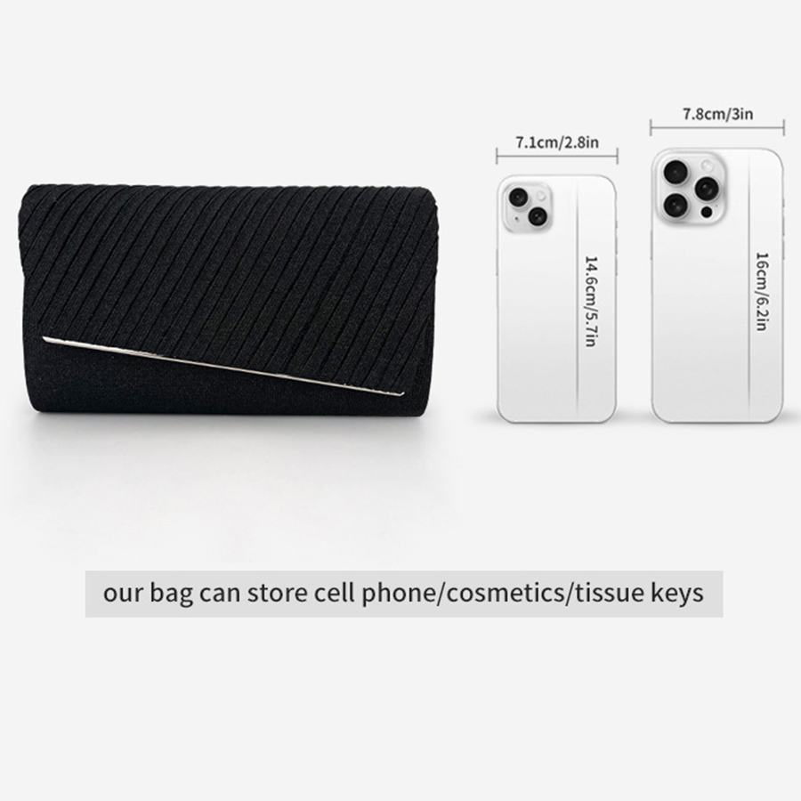 Sacs de soirée plissés scintil - Flap Bag Envelope avis et prix